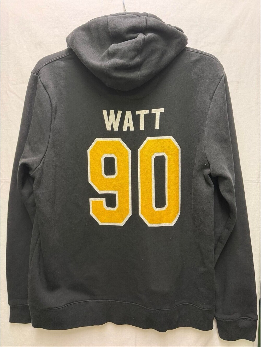 JJ Watt Pittsburgh Steelers Pullover Hoodie NFL Black Fanatics Double Sided EUC